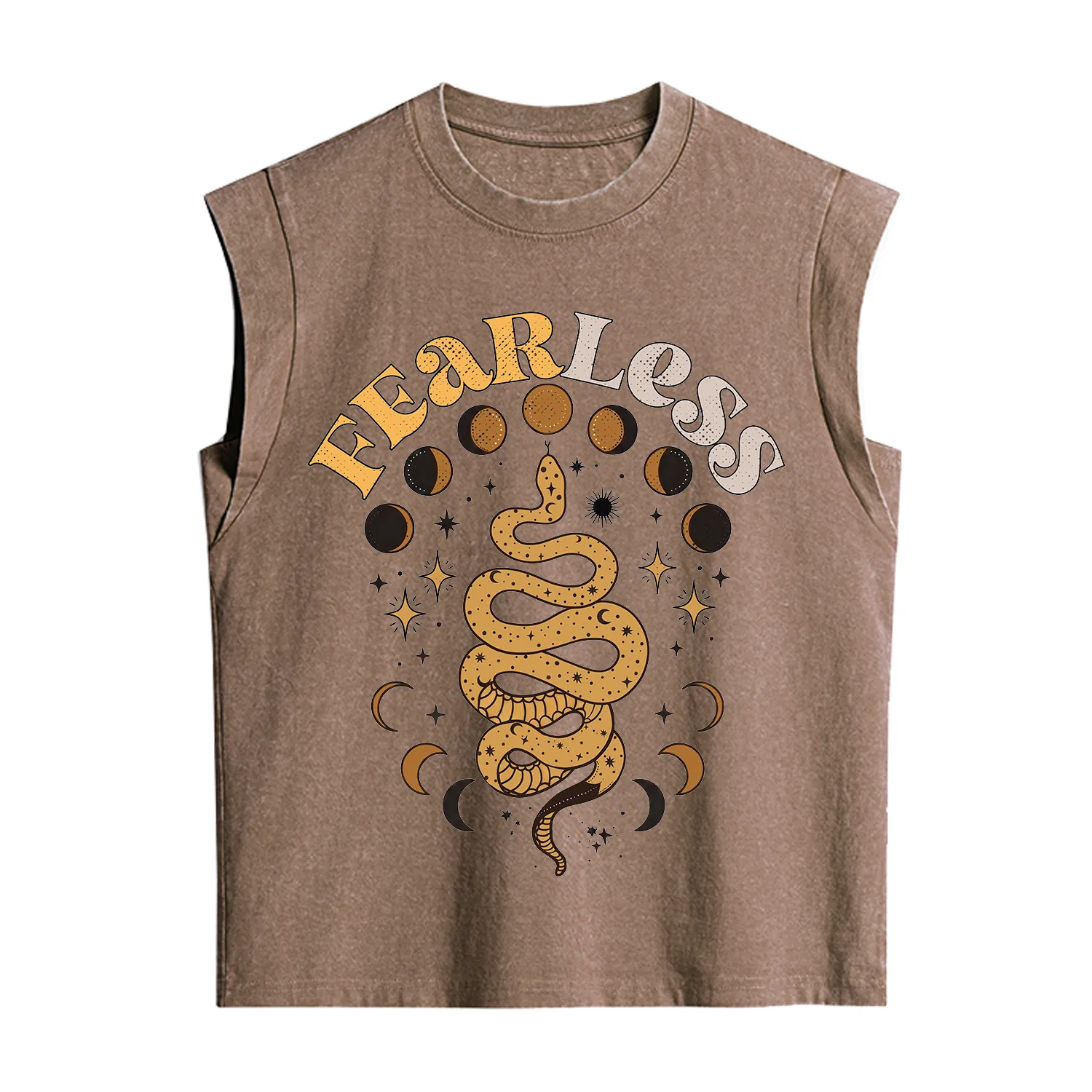 Purplehecate Fearless Serpent of the Moon Phases Vintage Washed Tank