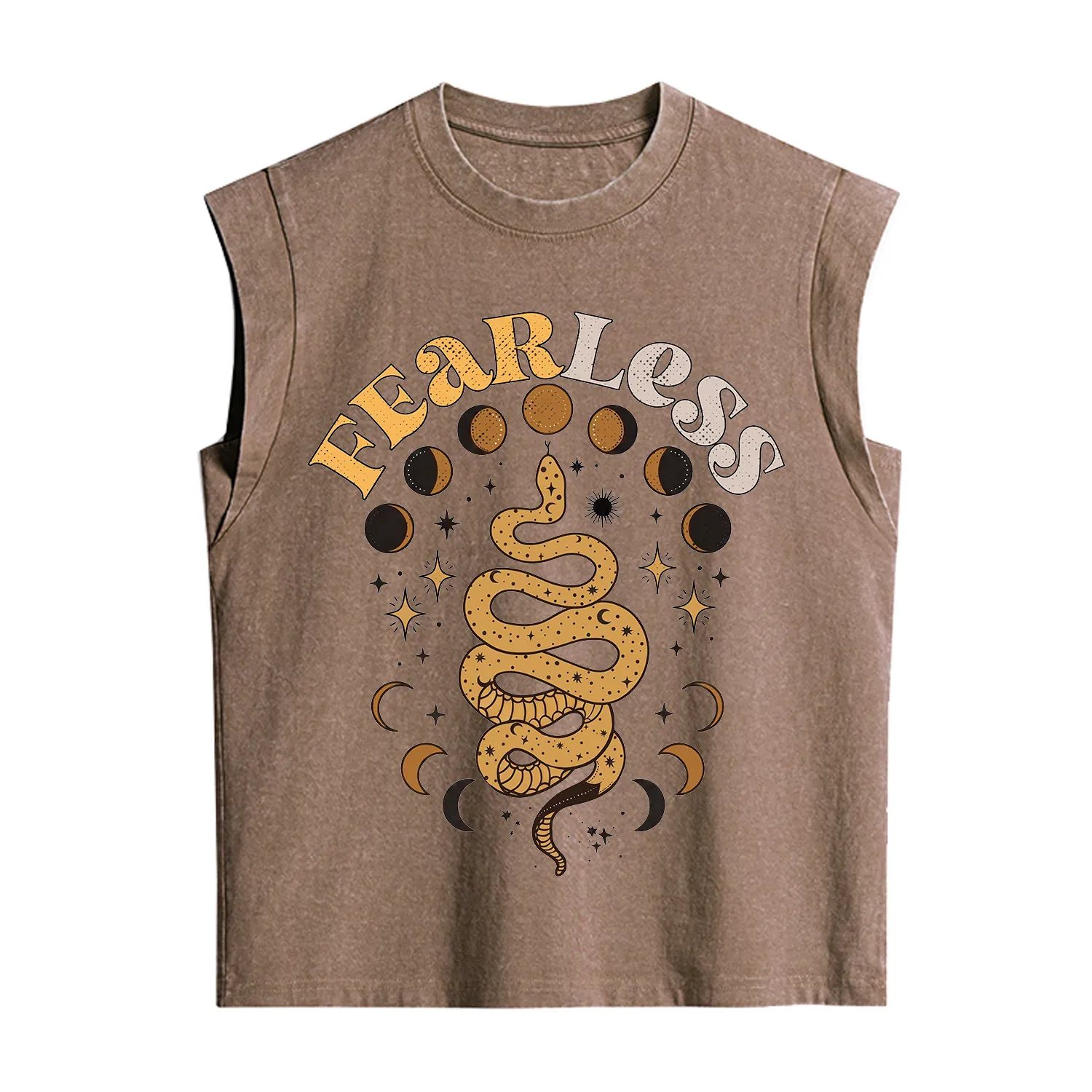 Purplehecate Fearless Serpent of the Moon Phases Vintage Washed Tank