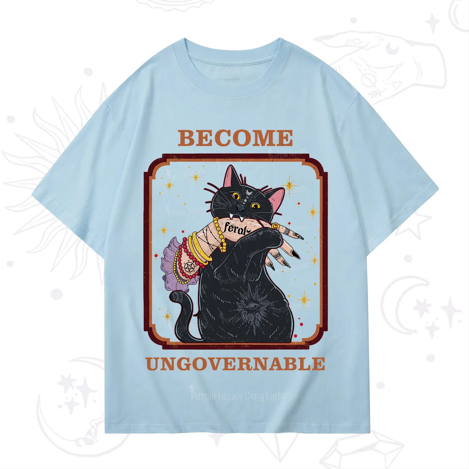 Purplehecate Become Ungovernable Cat T-Shirt