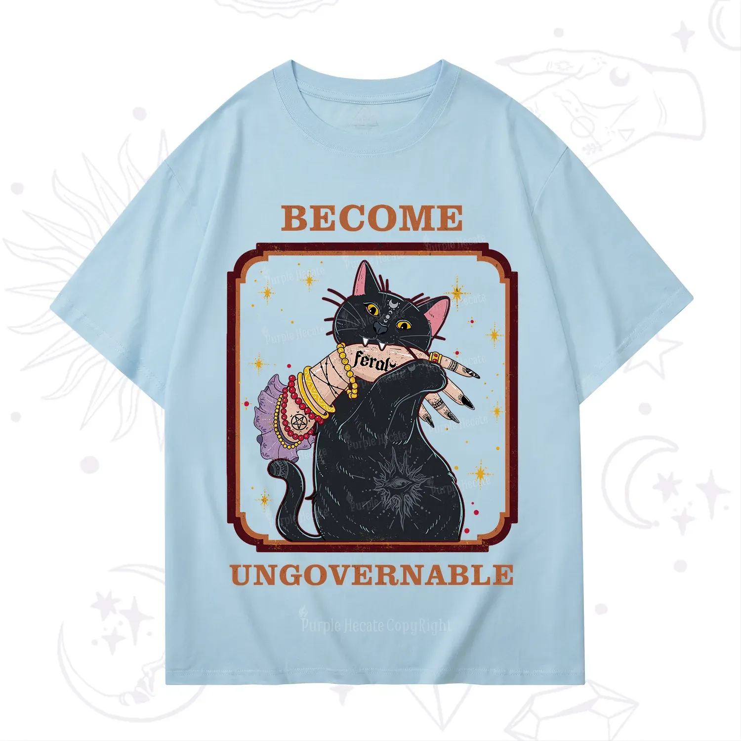 Purplehecate Become Ungovernable Cat T-Shirt
