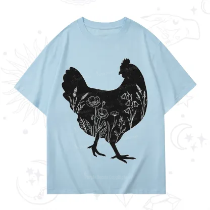 Purplehecate Floral Chicken T-Shirt