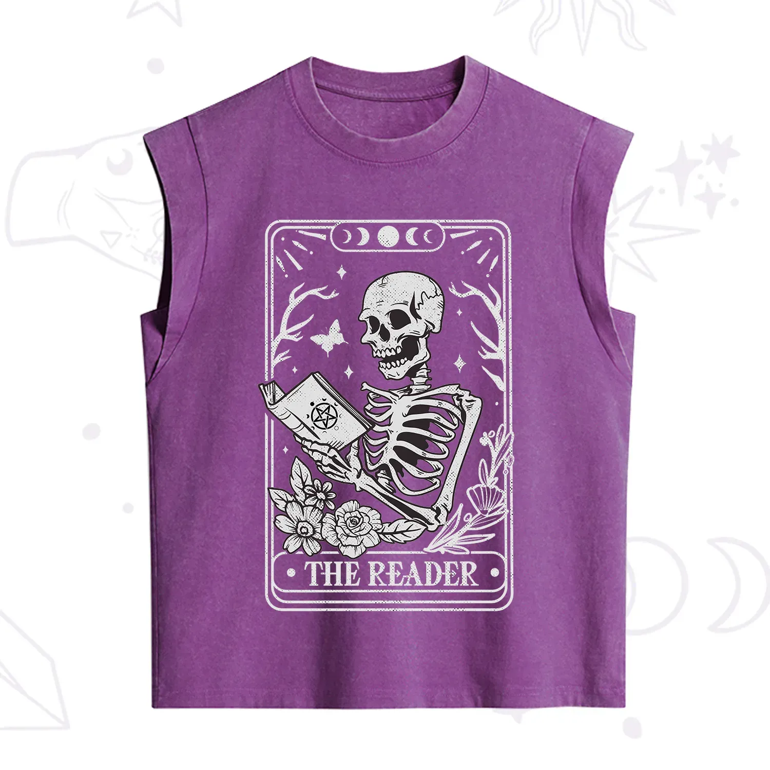 Purplehecate The Reader Tarot Card Vintage Washed Tank