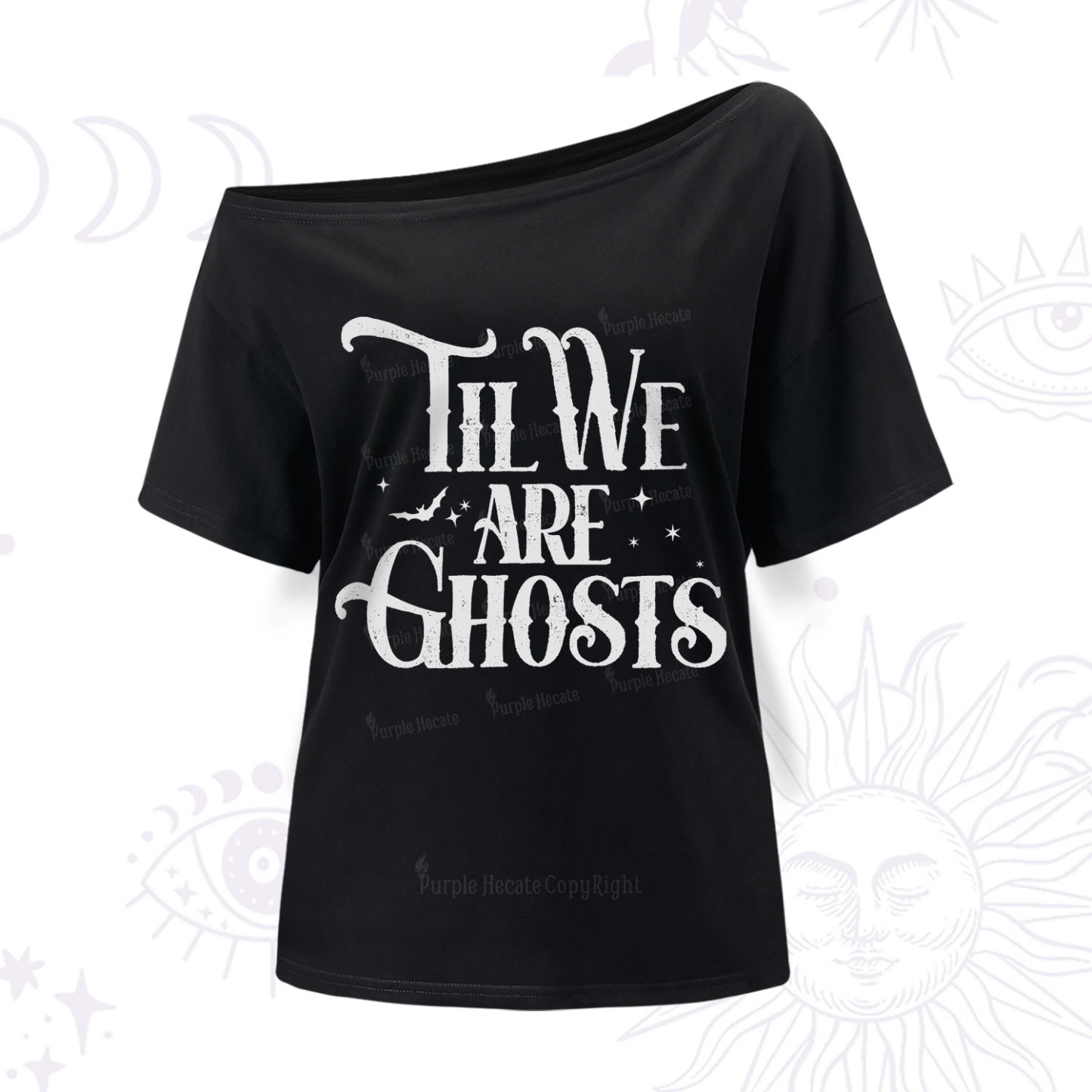 Purplehecate Til We Are Ghosts One Shoulder T-Shir