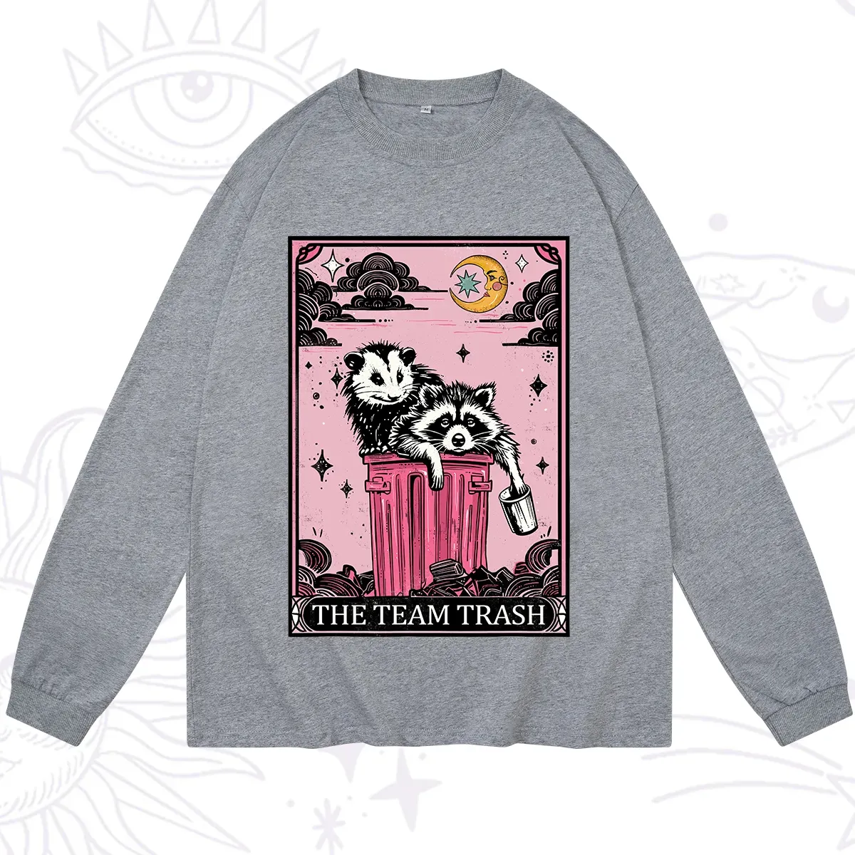 Purplehecate The Team Trash Raccoon & Possum Tarot Long Sleeve T-Shirt