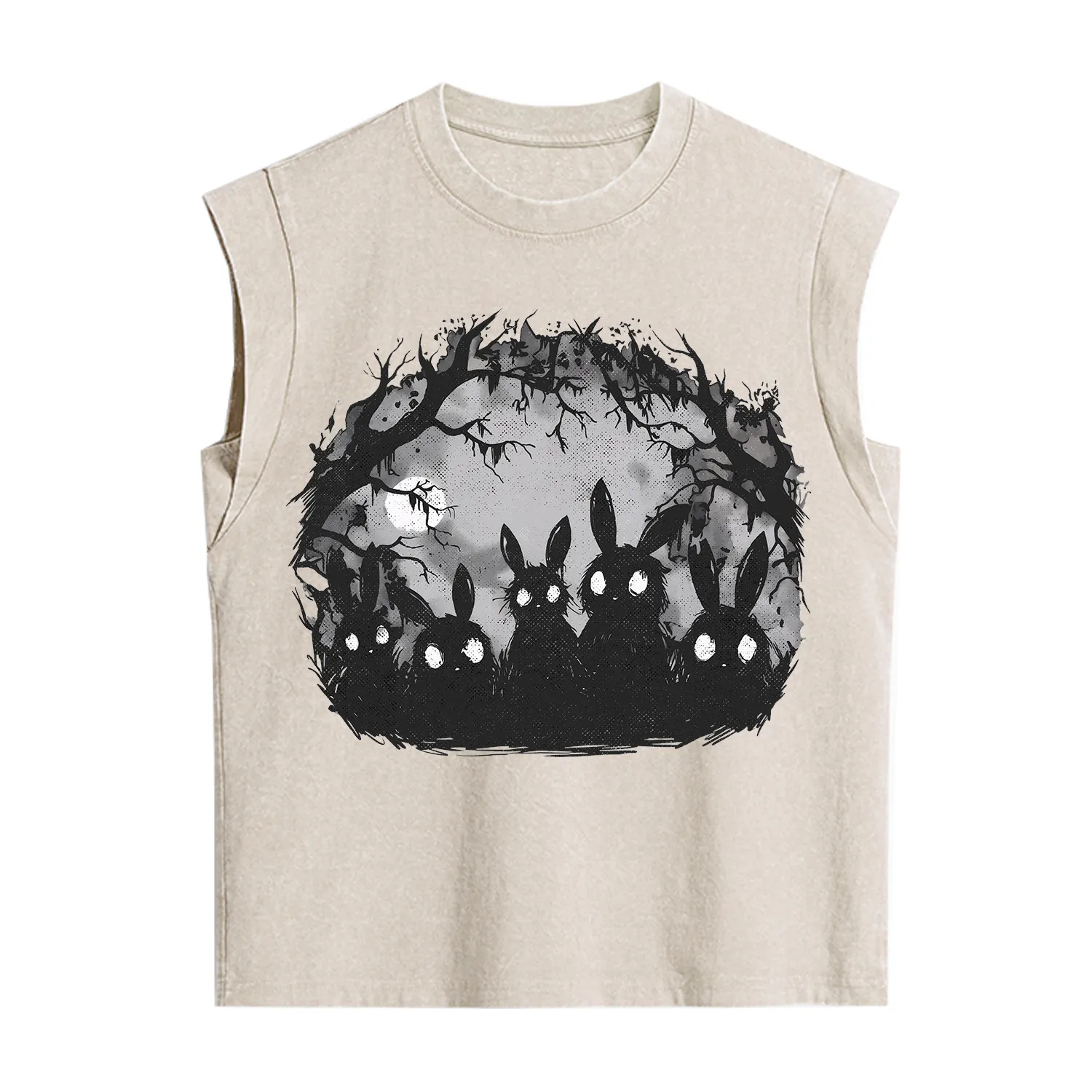 Purplehecate Creepy Weirdcore Bunny Vintage Washed Tank