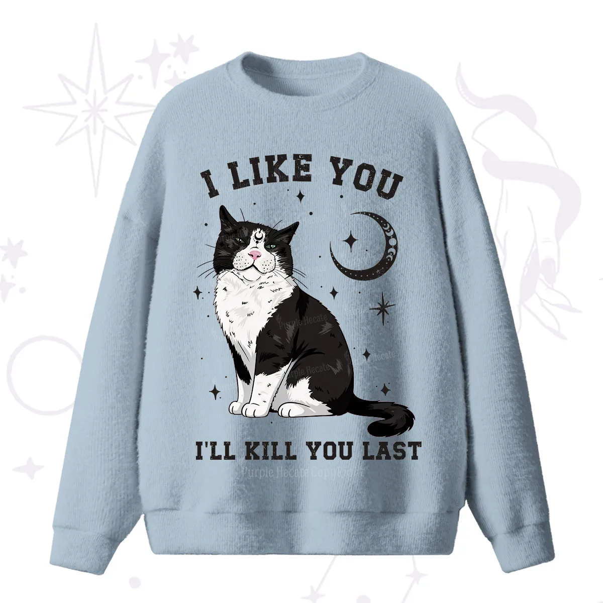 Purplehecate I Like You I'll Kill You Last Fuzzy Ugly Sweater