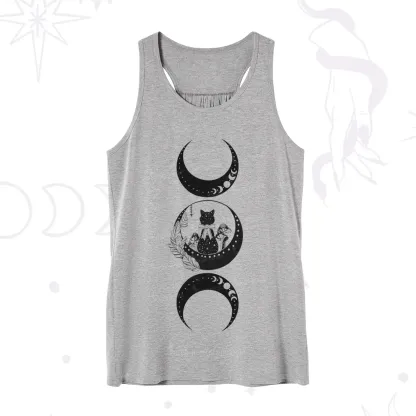Purplehecate Cat And Moon Phases Tank