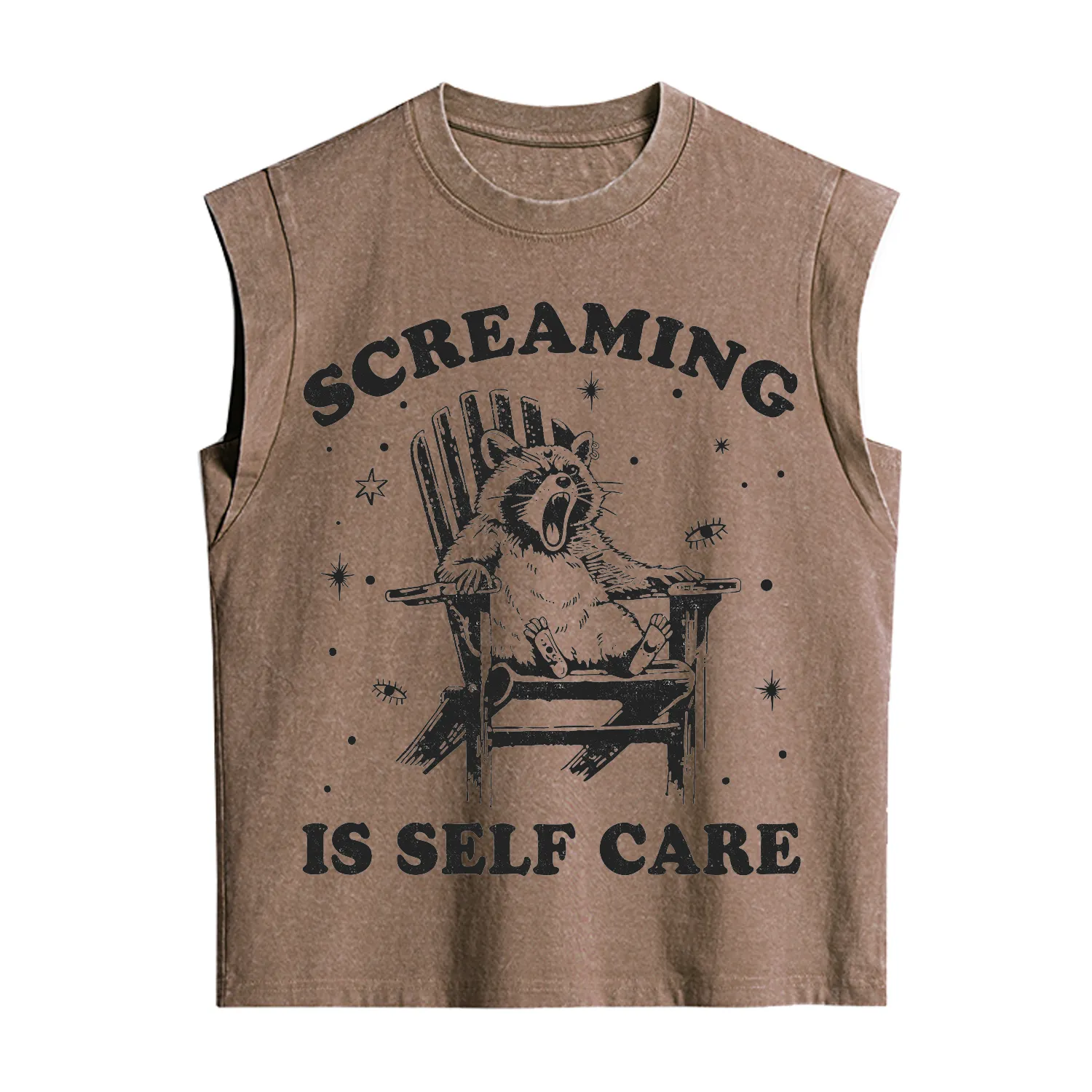 Purplehecate Screaming is Self Care Vintage Washed Tank