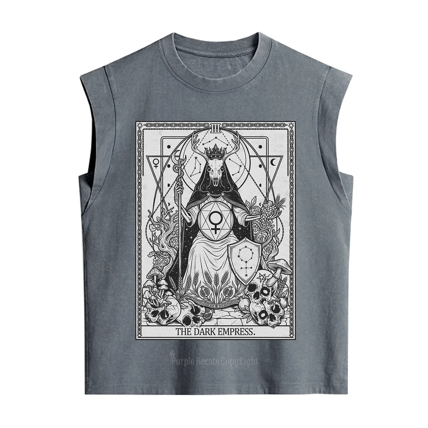 Purplehecate The Dark Empress Tarot Vintage Washed Tank