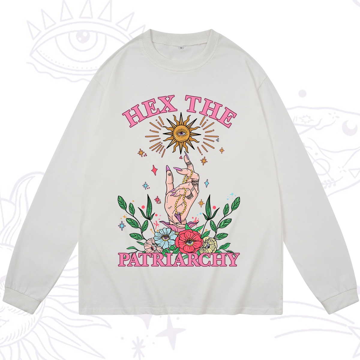 Purplehecate Hex The Patriarchy Witchy Long Sleeve T-Shirt