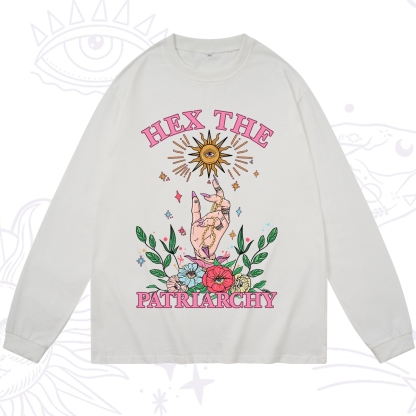 Purplehecate Hex The Patriarchy Witchy Long Sleeve T-Shirt