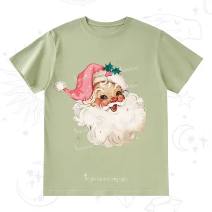 Purplehecate Pink Santa Christmas T-Shirt