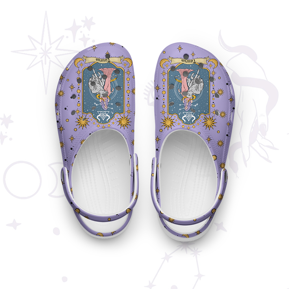 Purplehecate Taurus Zodiac Rubber Clogs