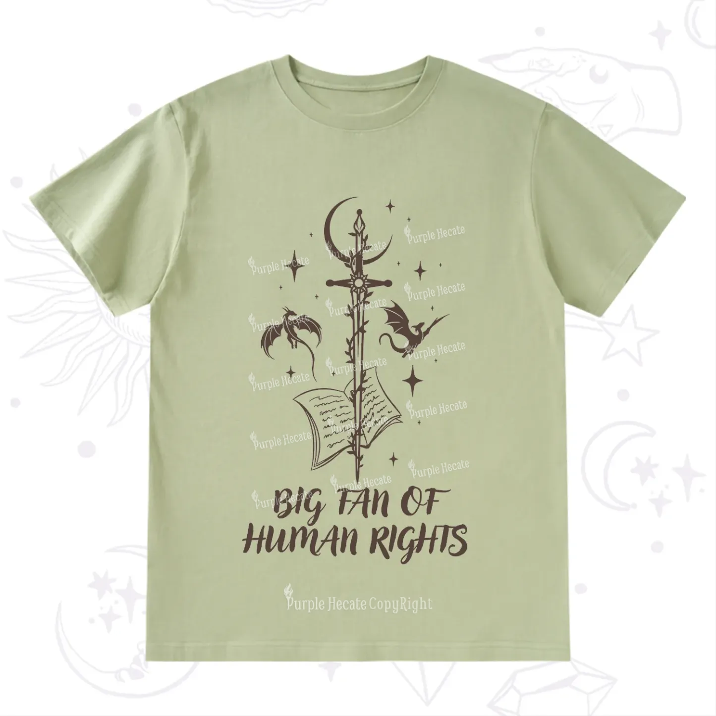 Purplehecate Big Fan Of Human Rights T-Shirt