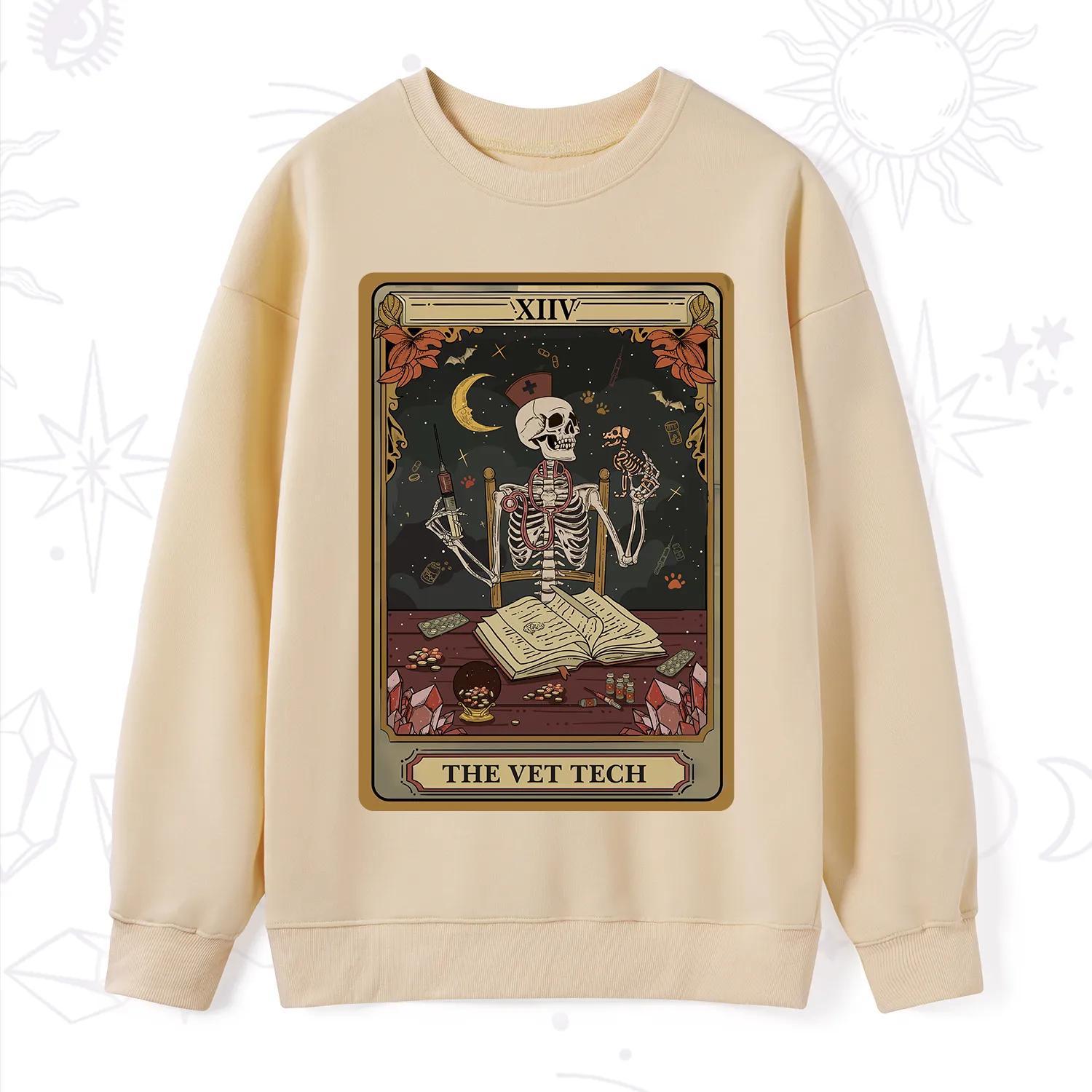 Purplehecate The Vet Tech Skeleton Tarot Sweatshirt