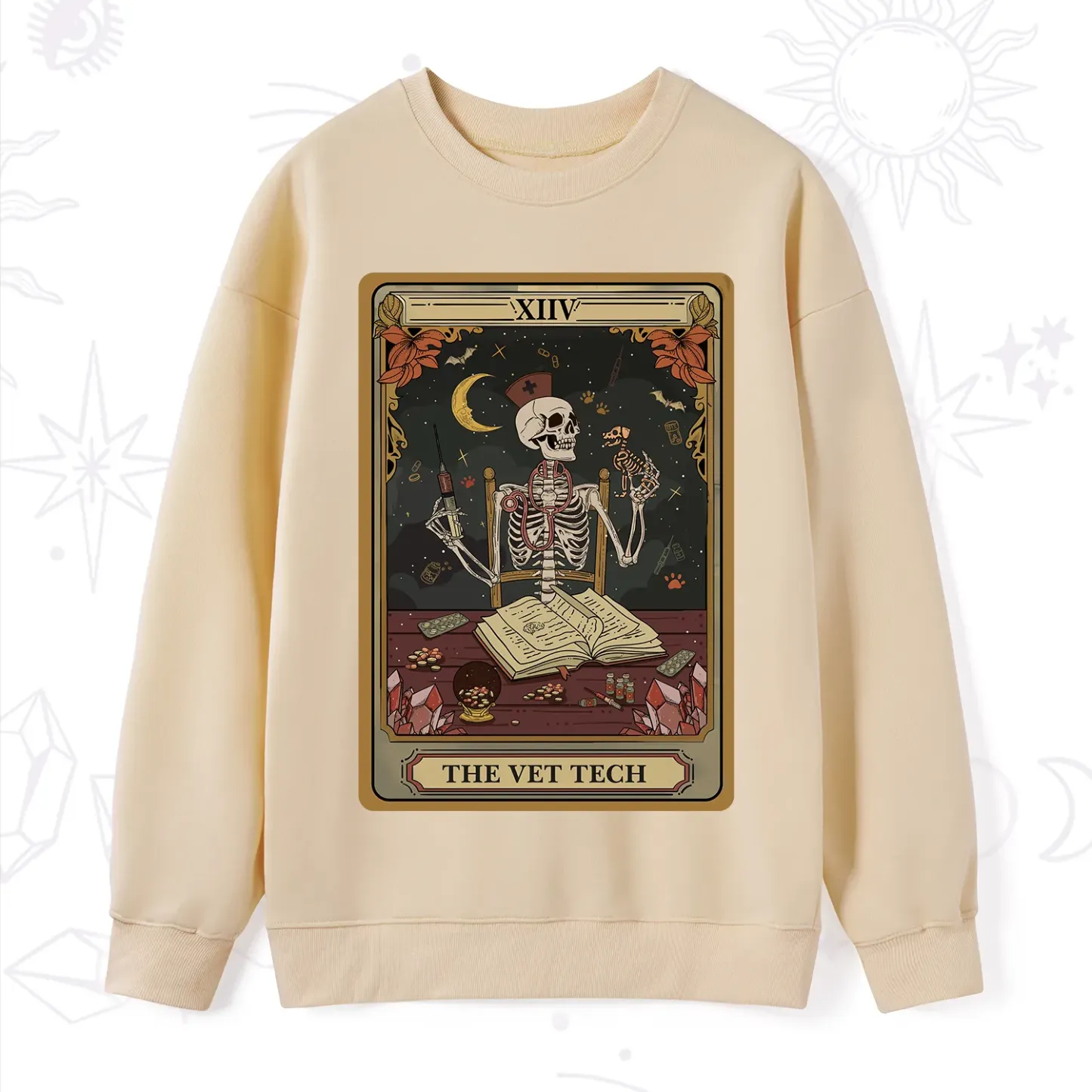 Purplehecate The Vet Tech Skeleton Tarot Sweatshirt