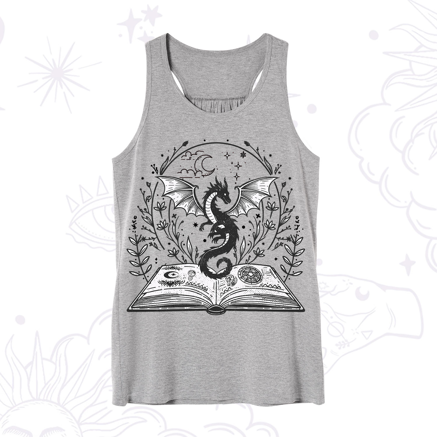 Purplehecate Magical Book Dragon Fantasy Tank