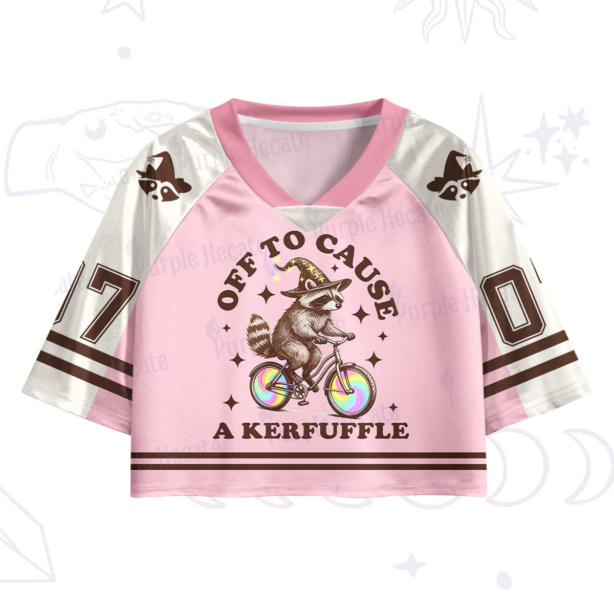 Purplehecate Off To Cause A Kerfuffle Crop Jersey Top