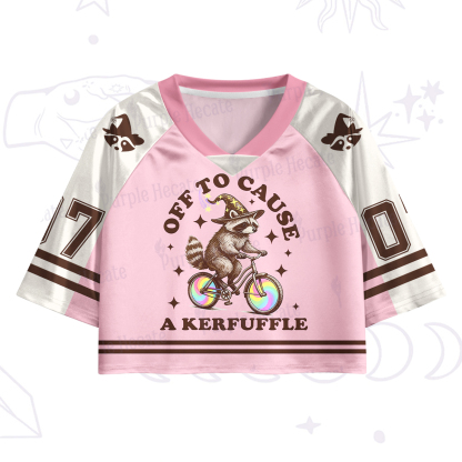 Purplehecate Off To Cause A Kerfuffle Crop Jersey Top