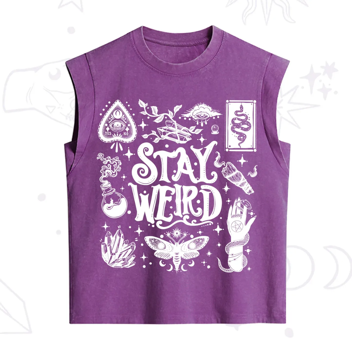 Purplehecate Stay Weird and Witchy Vintage Washed Tank