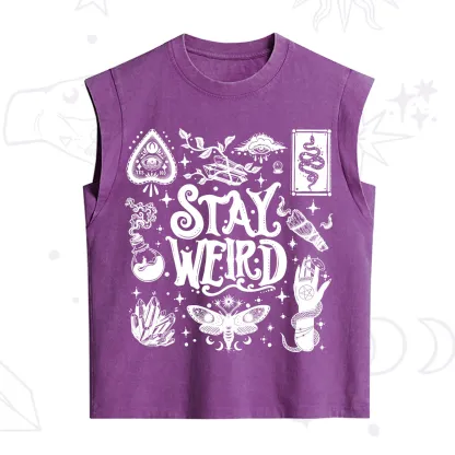 Purplehecate Stay Weird and Witchy Vintage Washed Tank
