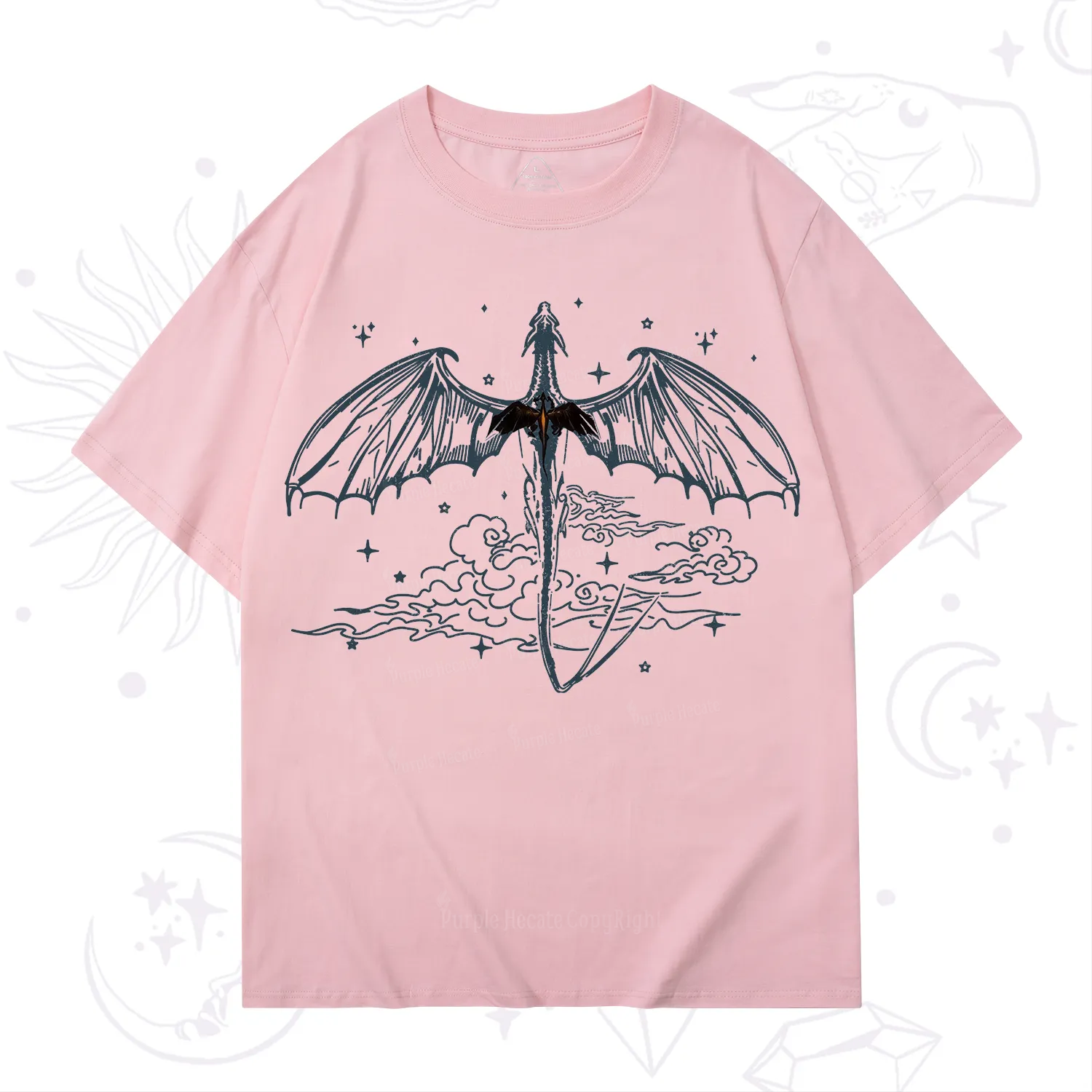 Purplehecate Dragon Rider Celestial Sword T-Shirt