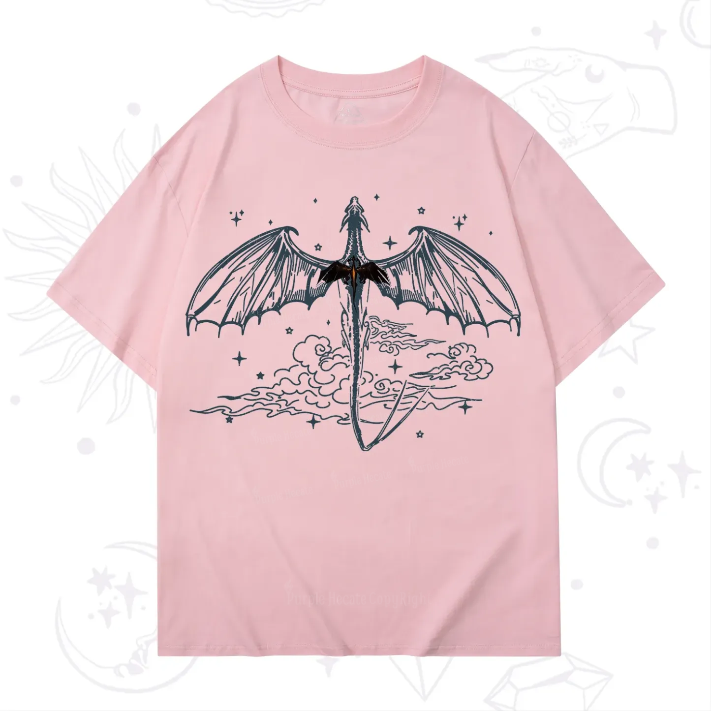 Purplehecate Dragon Rider Celestial Sword T-Shirt