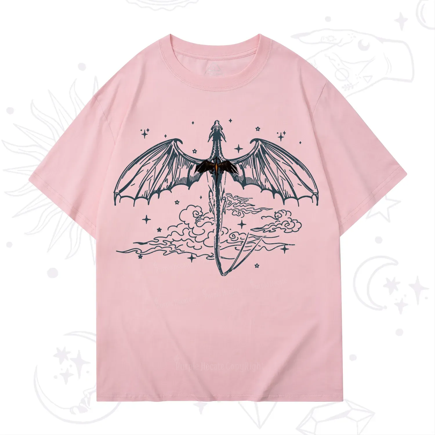 Purplehecate Dragon Rider Celestial Sword T-Shirt