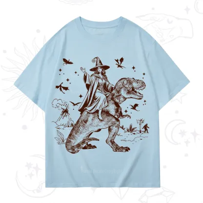 Purplehecate Witch Riding Dino T-Shirt