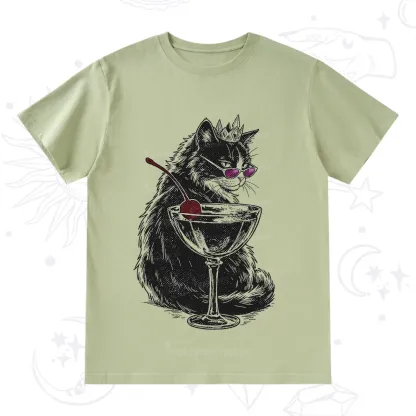 Purplehecate Martini Queen Cat T-Shirt