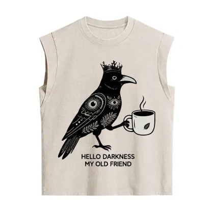 Purplehecate Hello Darkness My Old Friend Vintage Washed Tank