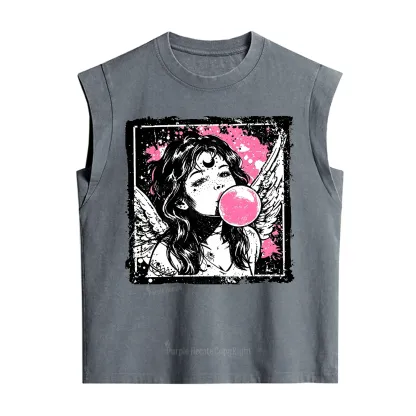 Purplehecate Grunge Angel with Bubblegum Vintage Washed Tank