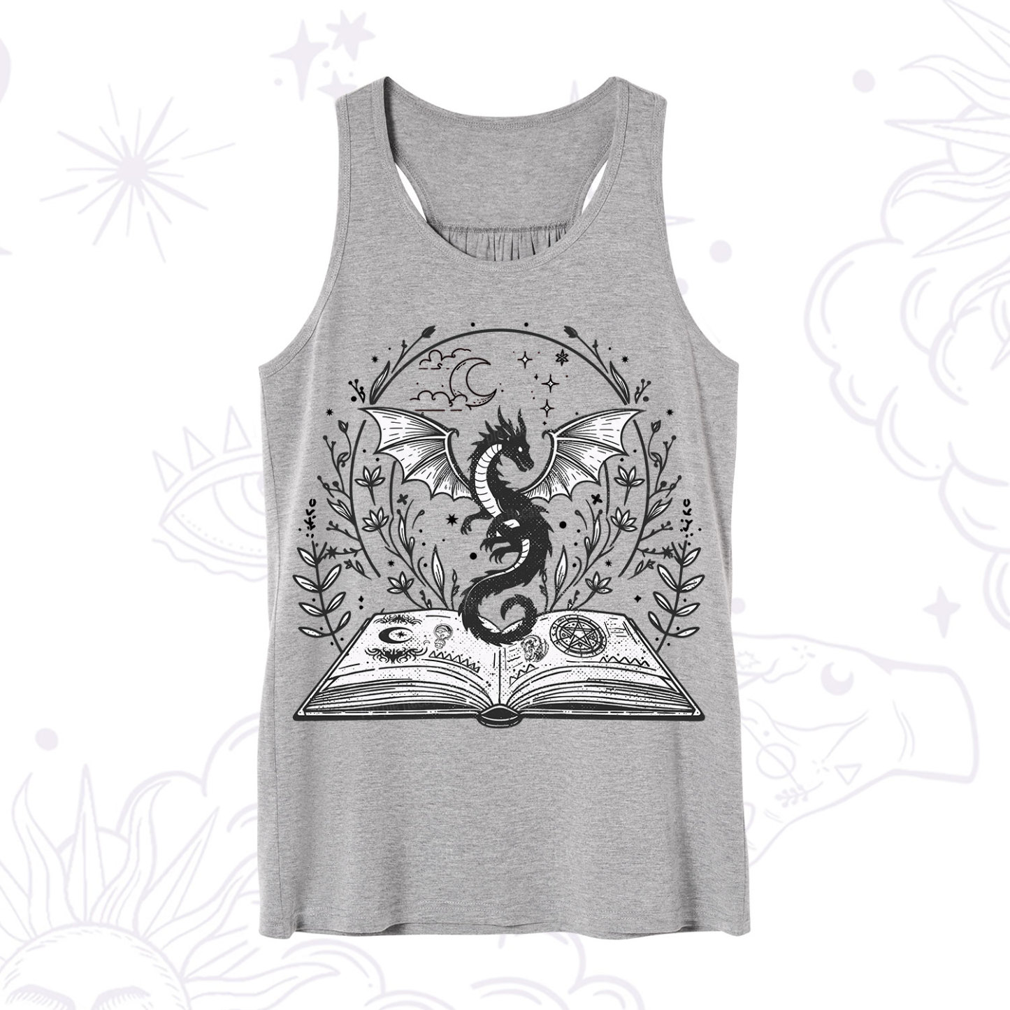 Purplehecate Magical Book Dragon Fantasy Tank