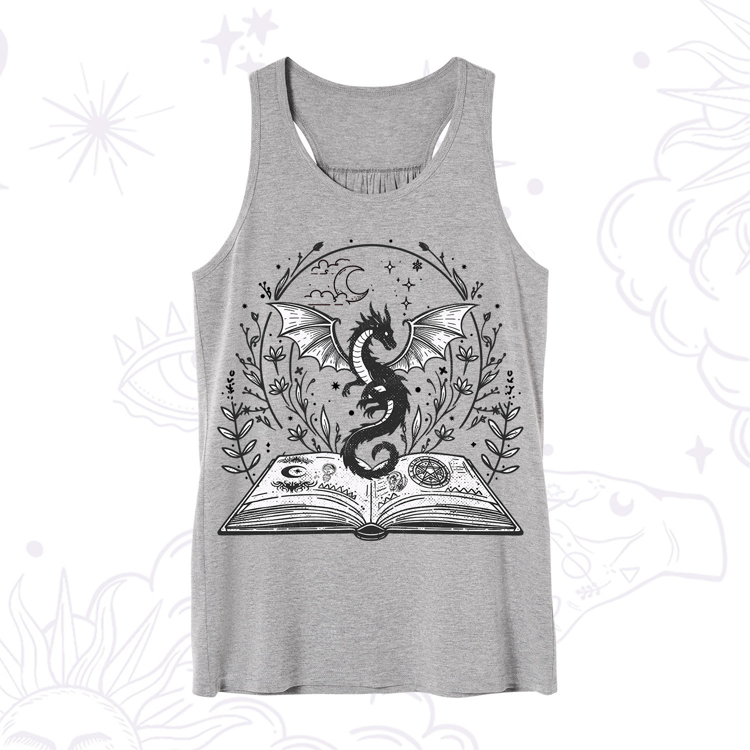 Purplehecate Magical Book Dragon Fantasy Tank