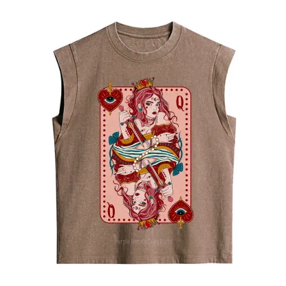 Purplehecate Queen of Hearts Vintage Washed Tank