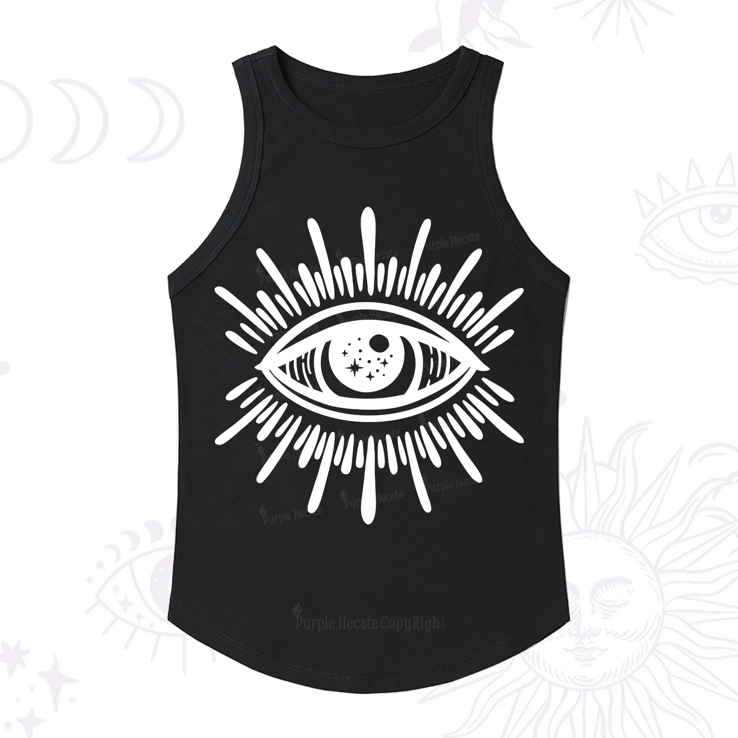 Purplehecate Evil Eye Ribbed Tank Top