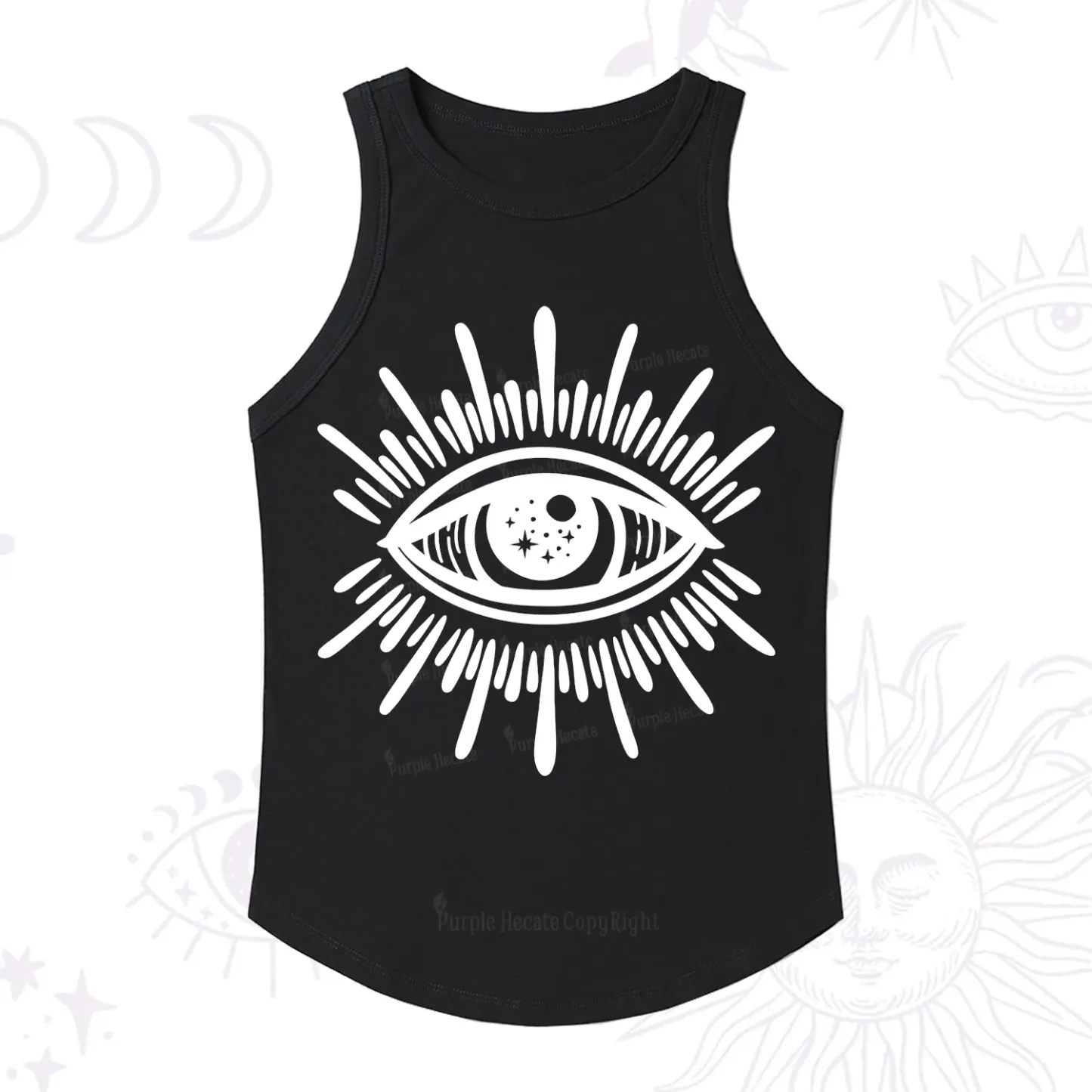 Purplehecate Evil Eye Ribbed Tank Top
