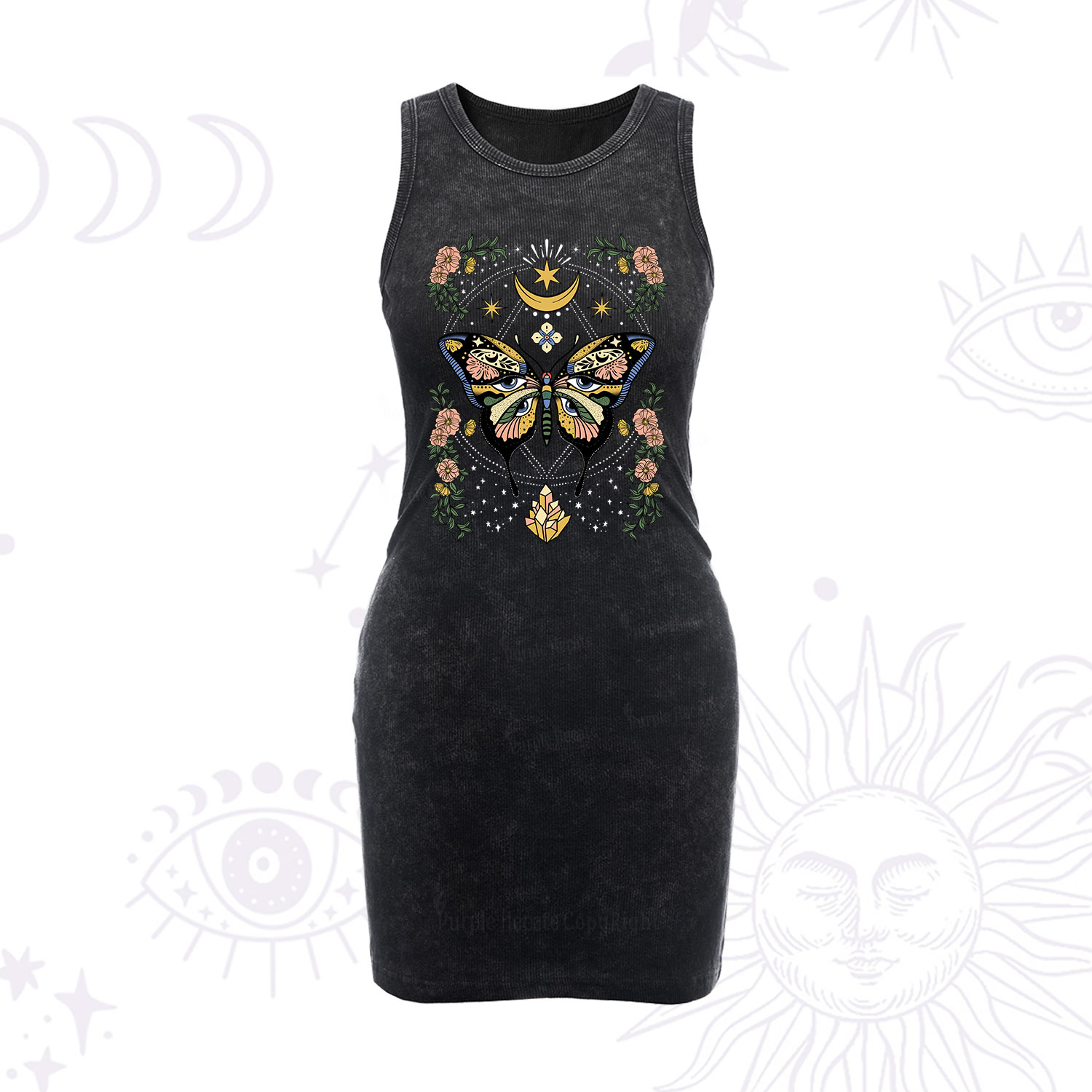 Purplehecate I Am Opening Vintage Bodycon Tank Dress