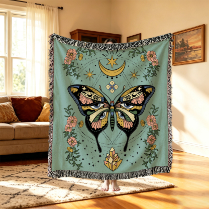 Purplehecate I Am Opening Woven Tapestry Blanket
