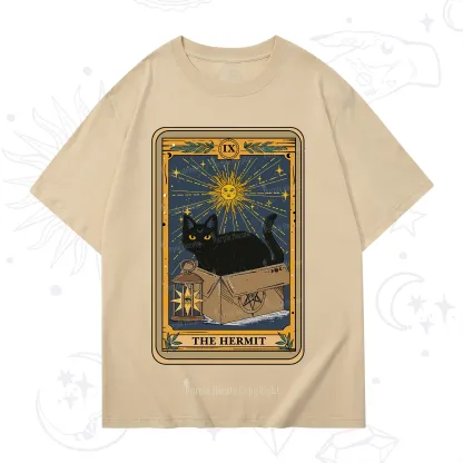 Purplehecate The Hermit Card Cat Lover T-Shirt