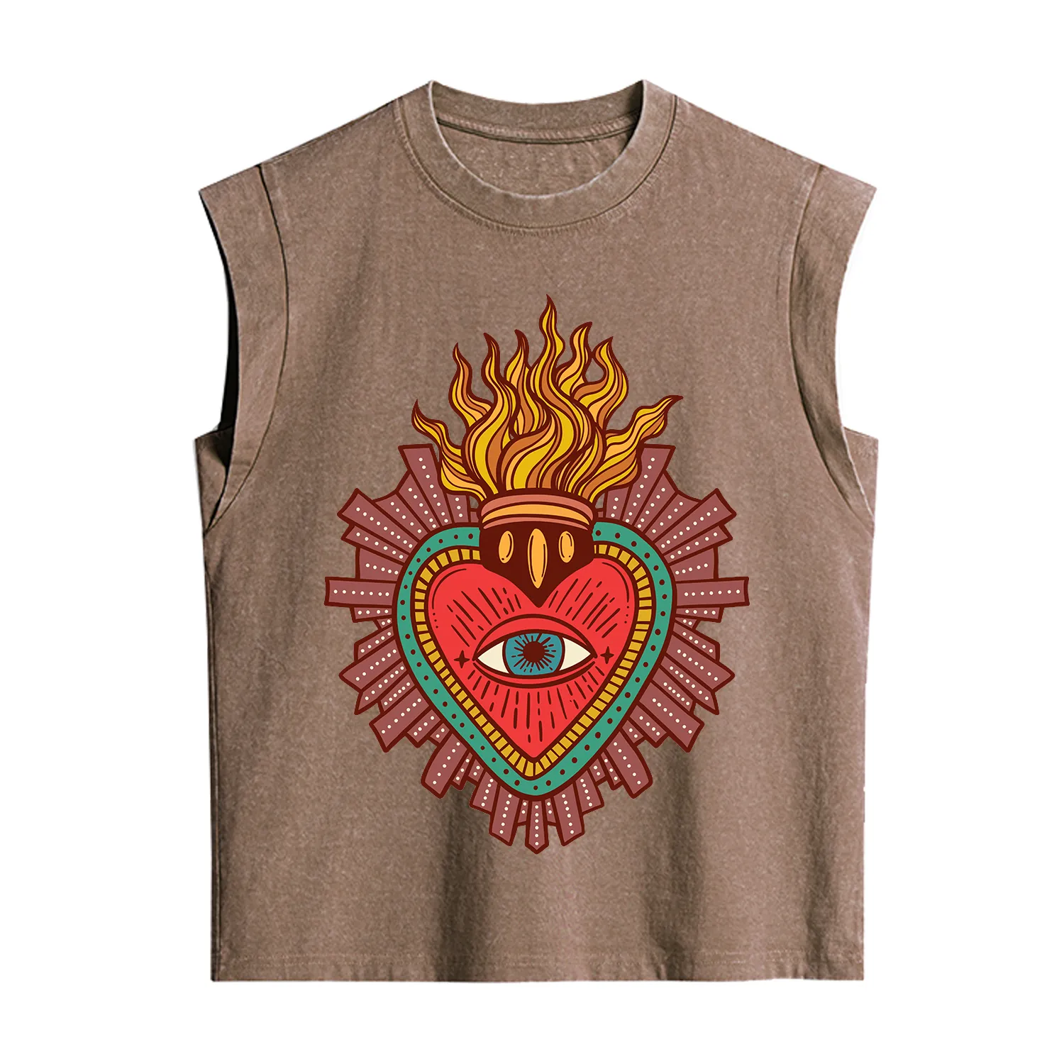 Purplehecate Sacred Heart Vintage Washed Tank