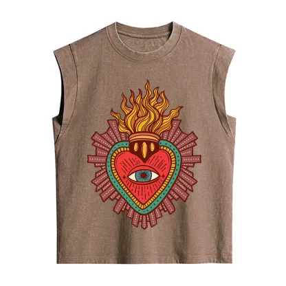Purplehecate Sacred Heart Vintage Washed Tank
