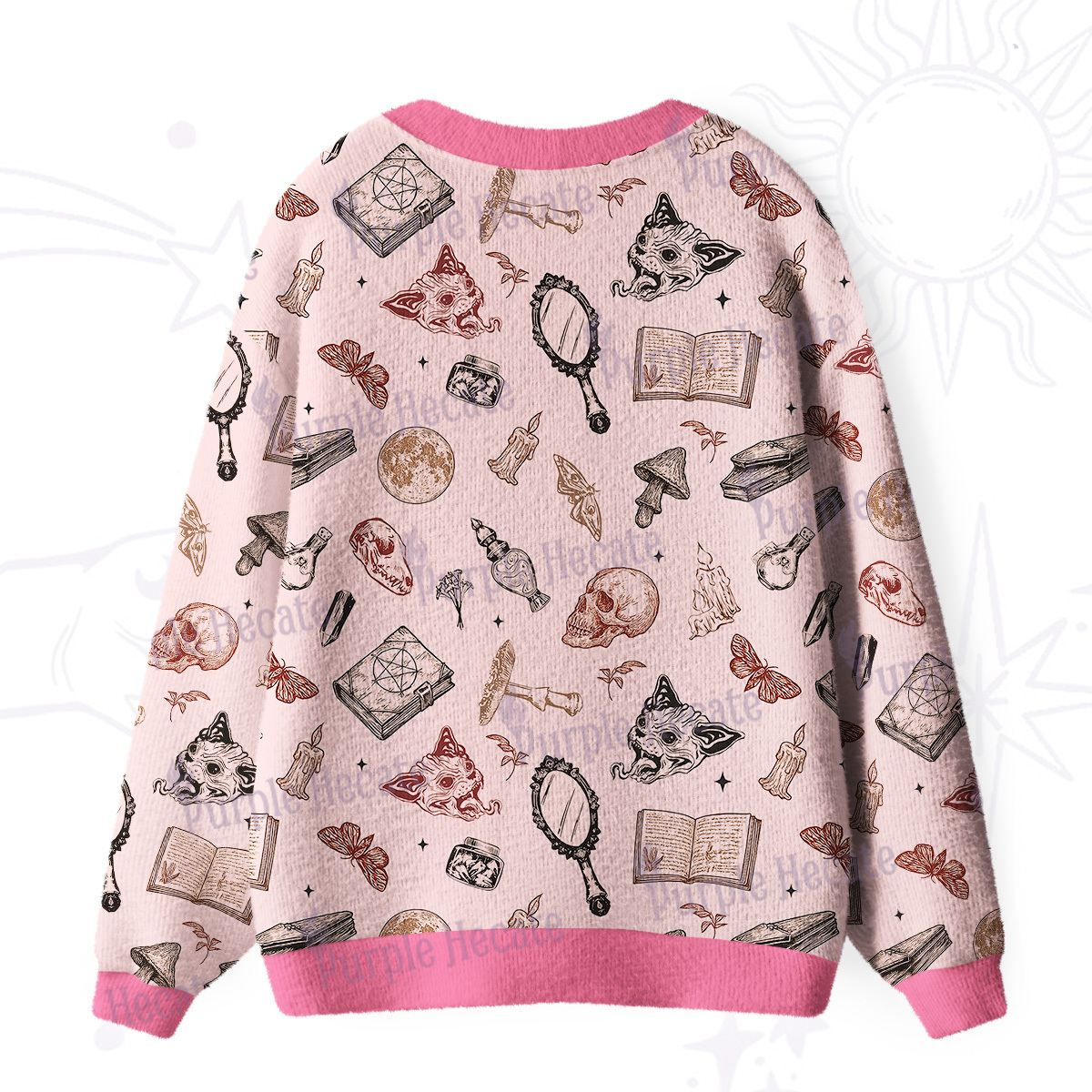 Purplehecate Witchcraft Study Ugly Cardigan Sweaters