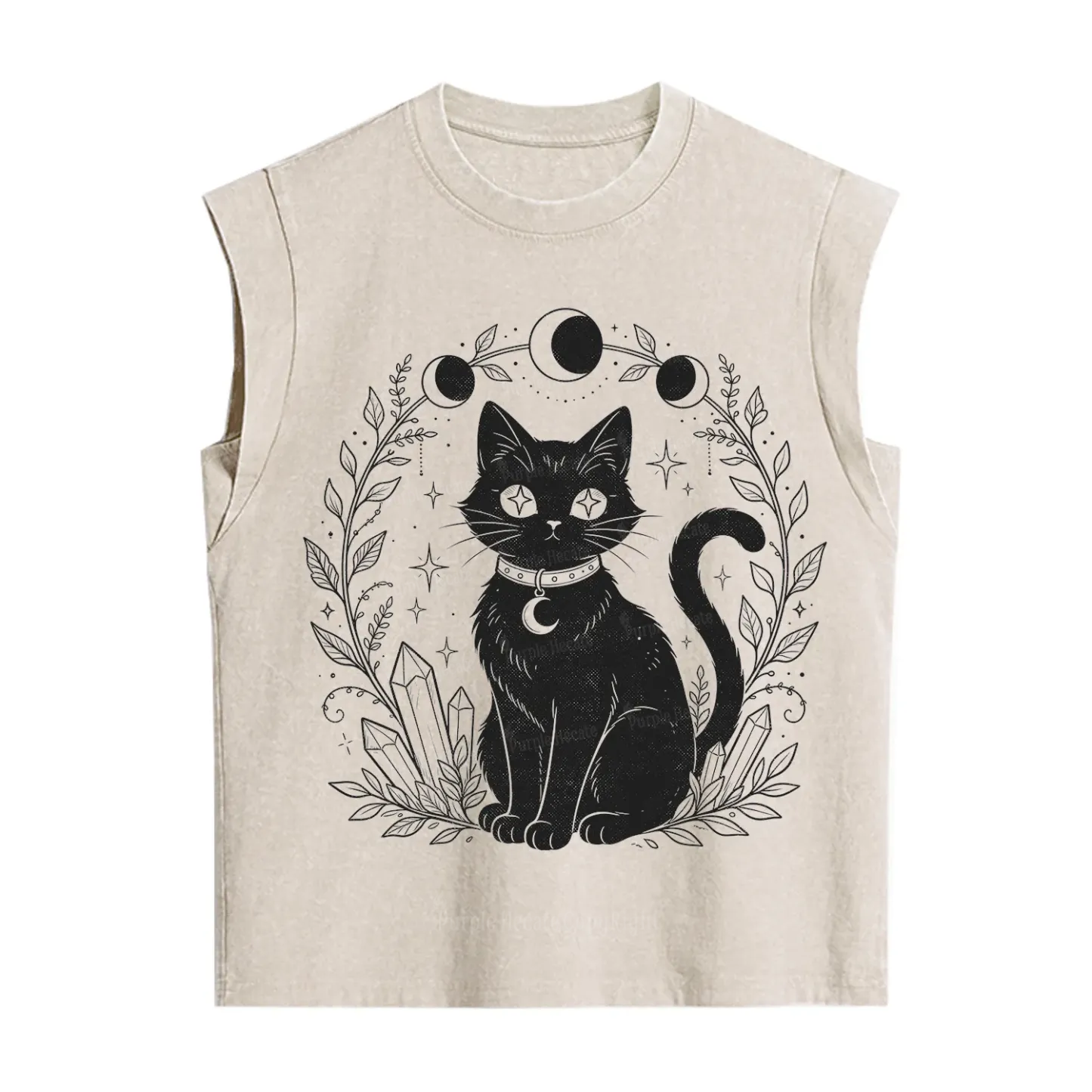 Purplehecate Mystical Cat Vintage Washed Tank