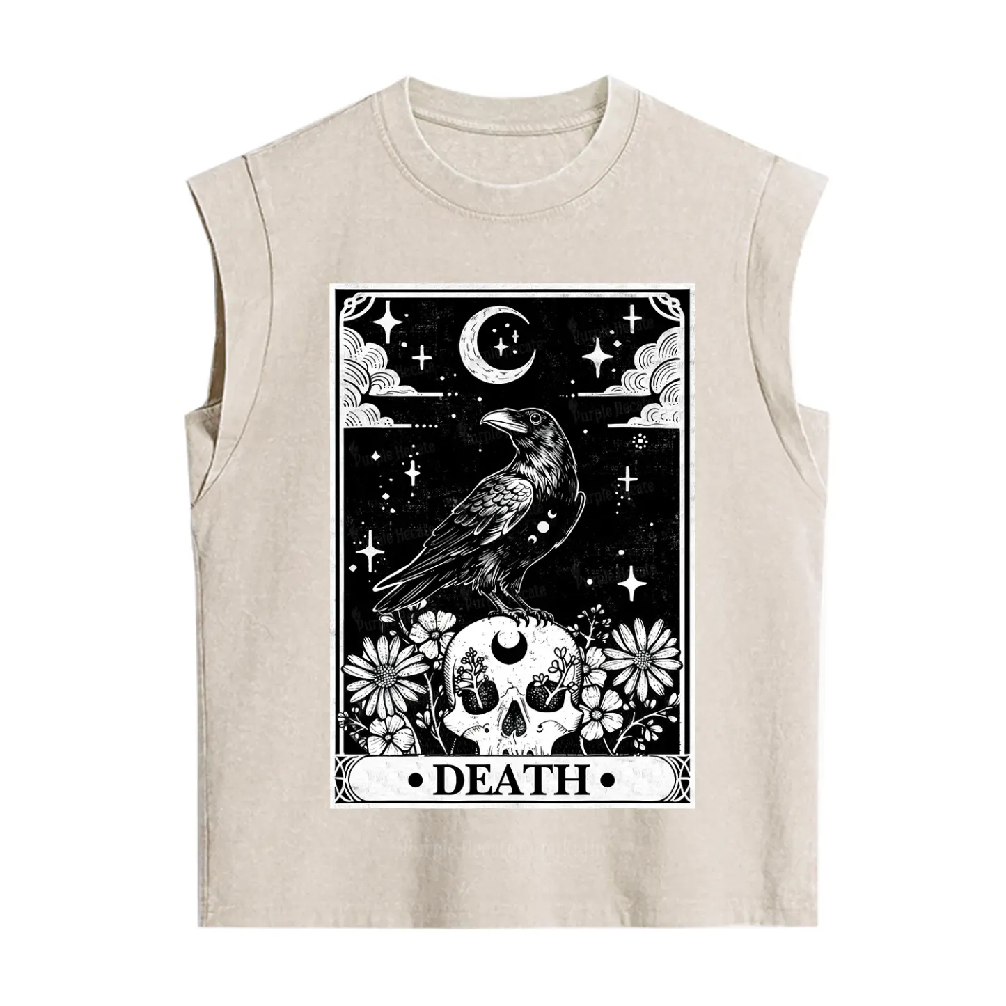 Purplehecate The Crow Death Tarot Vintage Washed Tank