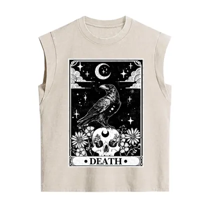 Purplehecate The Crow Death Tarot Vintage Washed Tank