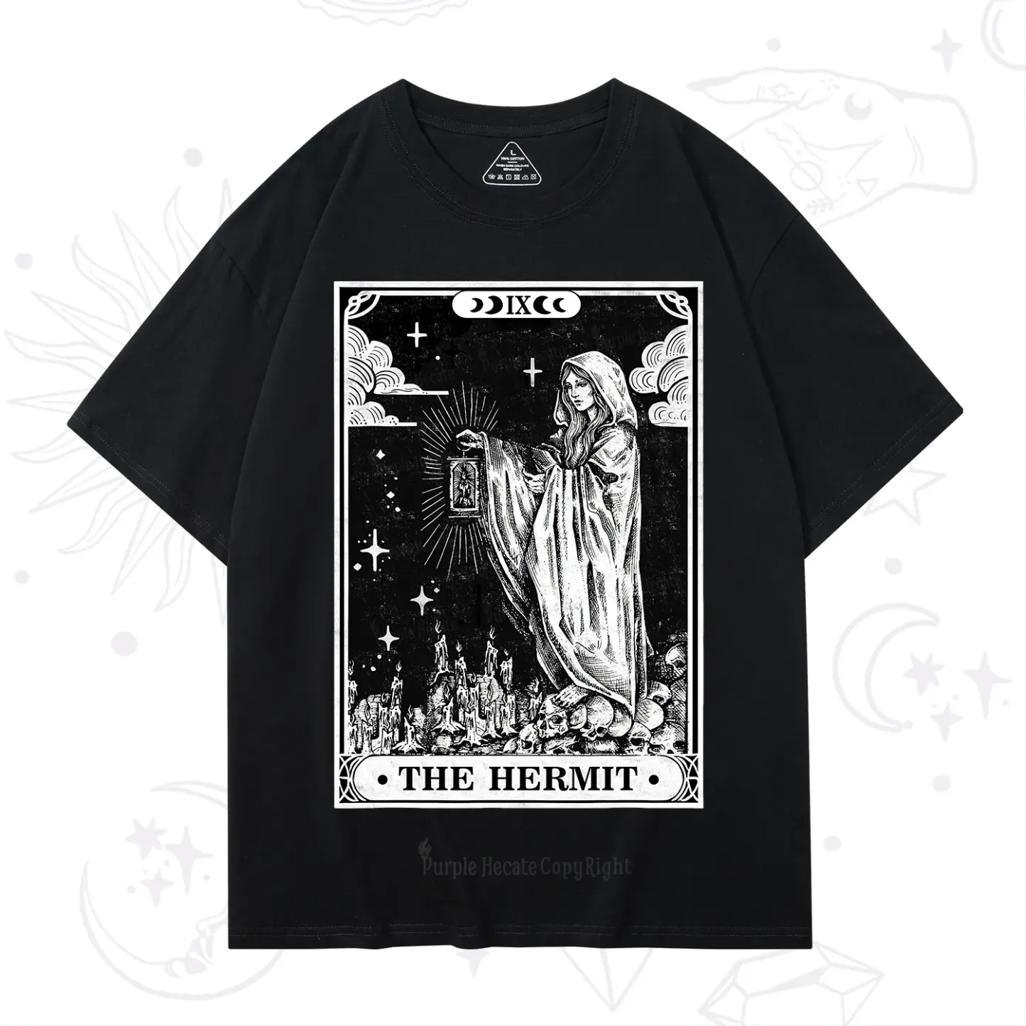 Purplehecate The Hermit Goddess Tarot Card T-Shirt