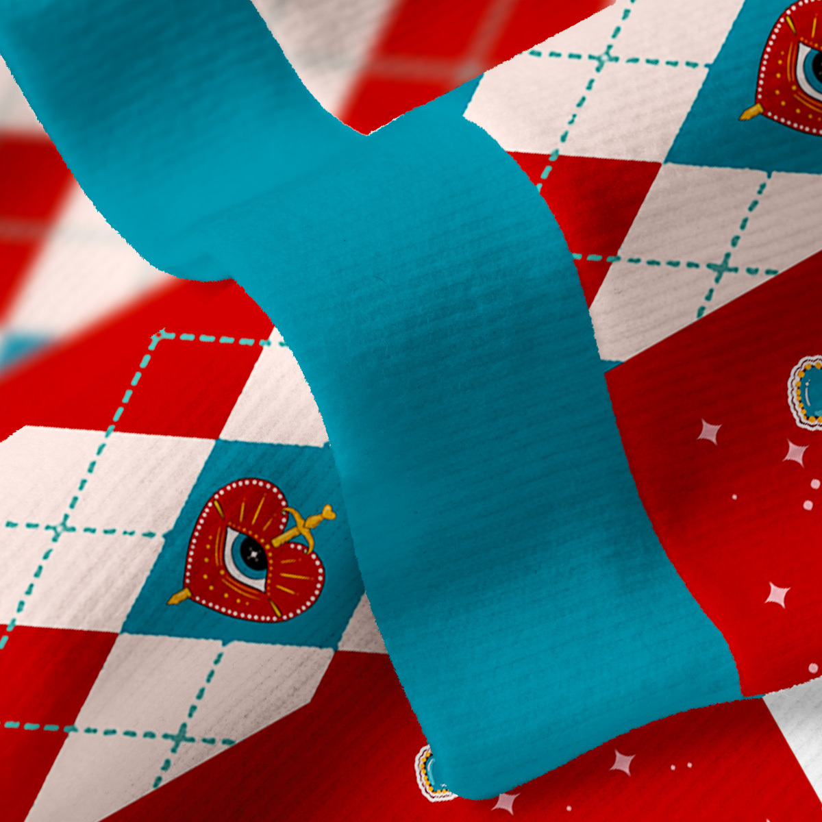 Purplehecate Queen of Hearts Fuzzy Ugly Christmas Sweatshirt