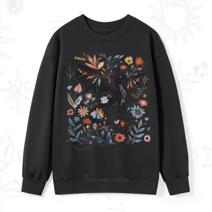 Purplehecate Vintage Fantasy Wyvern Bookish Sweatshirt