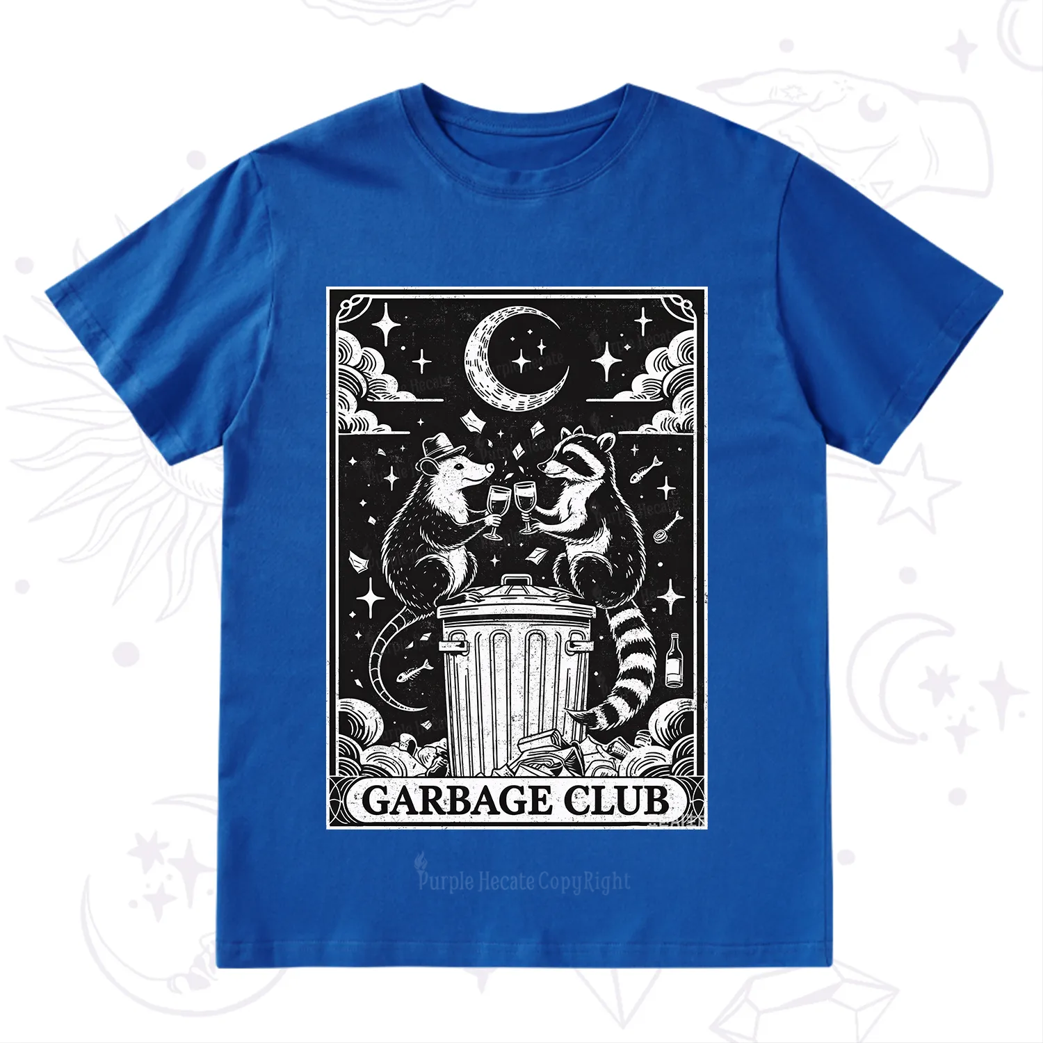 Purplehecate The Garbage Club Tarot Raccoon Party T-Shirt